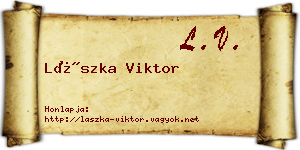 Lászka Viktor névjegykártya