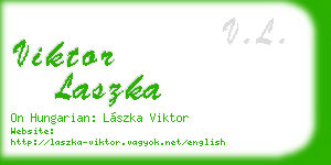 viktor laszka business card